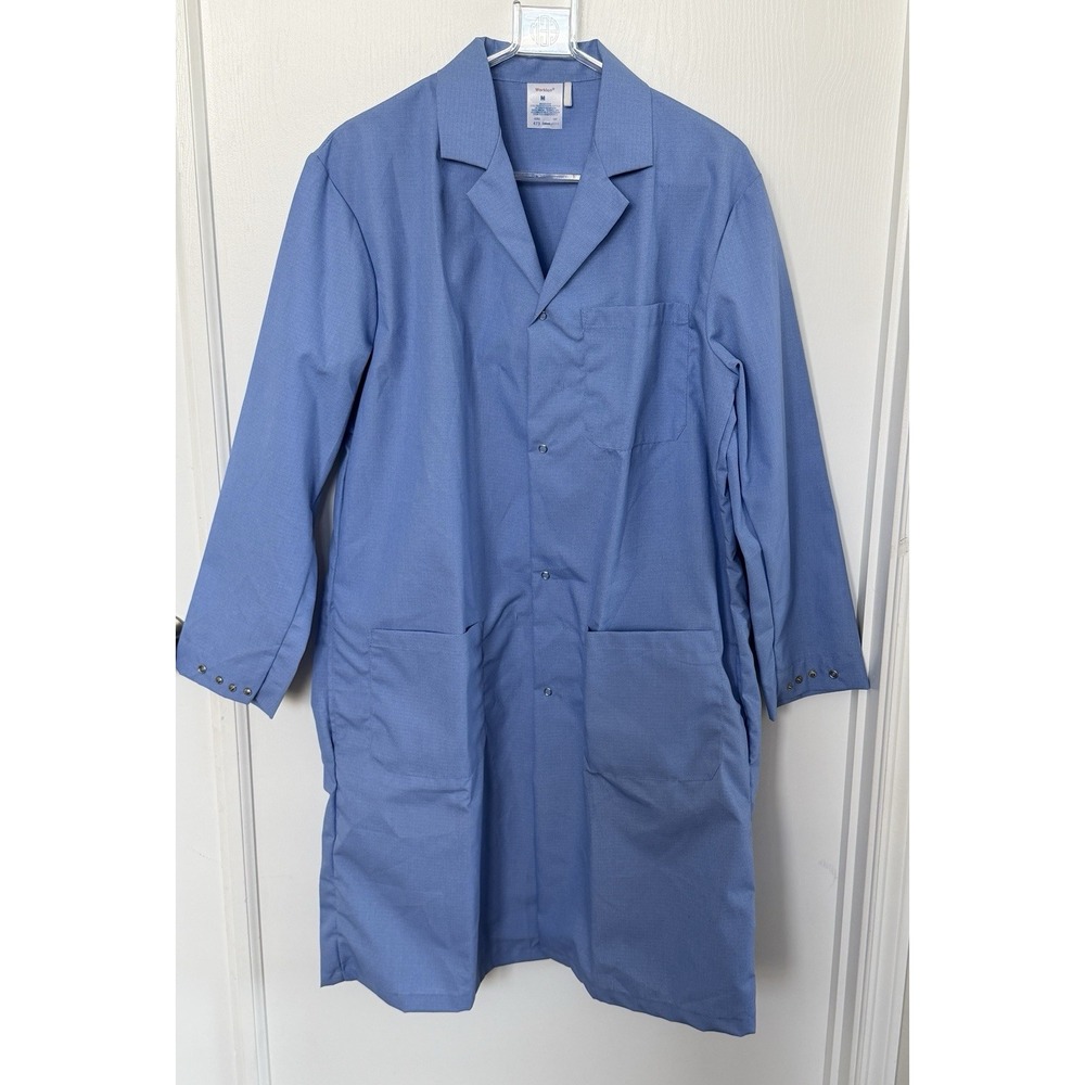 Worklon Micro-Stat ESD Lab Coat Medium NWOT Blue Anti Static Cleanroom 473 - Picture 9 of 11